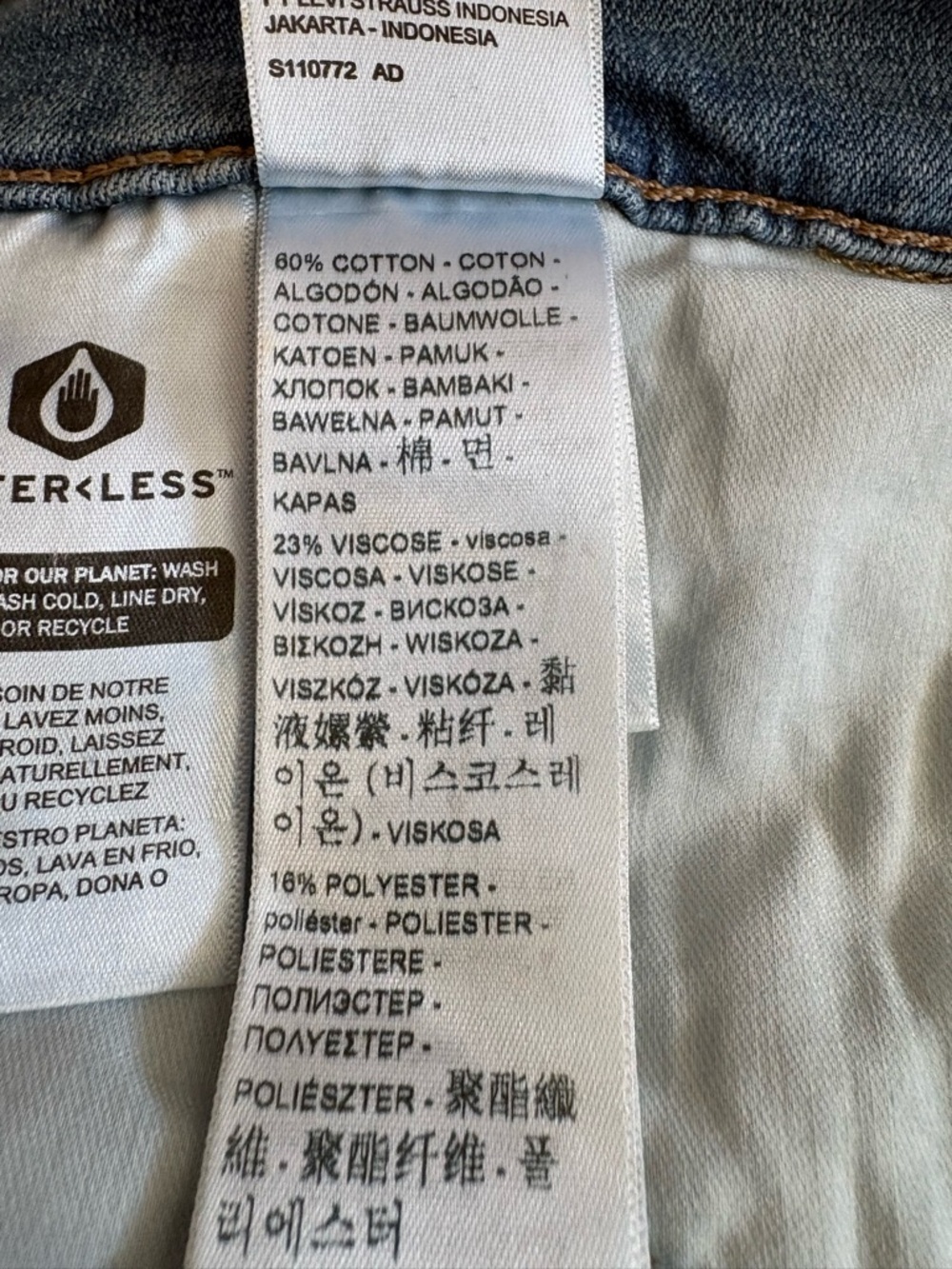 LEVI’S 🇺🇸 311SHAPING SKNY CAPRI Womens W32 MR Jeans Soft Relaxed Feel Light Wash - Picture 9 of 16